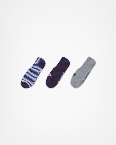 3-Pack Ombre Star Chevron Made For Chucks Socks Dark Raisin Multi, Front View