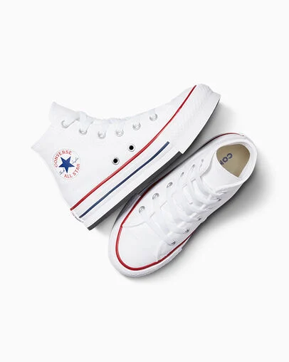 Chuck Taylor All Star EVA Lift Platform Canvas White/Garnet/Navy, Angled View