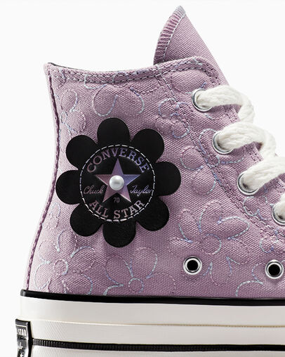 Chuck 70 Gradient Flowers Orchid Dust/Egret/Black, Detail Angle View