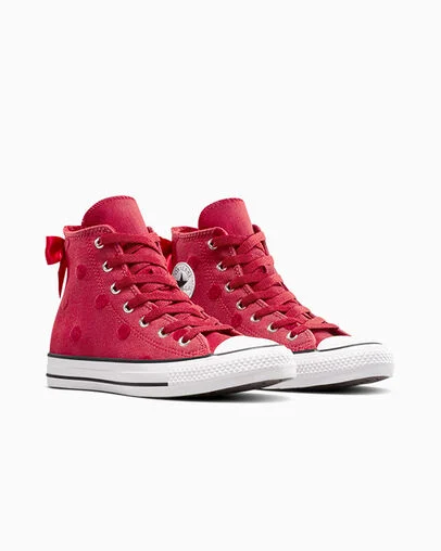 Chuck Taylor All Star Polka Dots & Bow Days Ahead/White/Days Ahead, Top and Side View