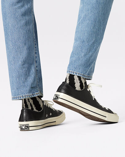 Seasonal Color Leather Chuck 70 Black/Egret/Egret