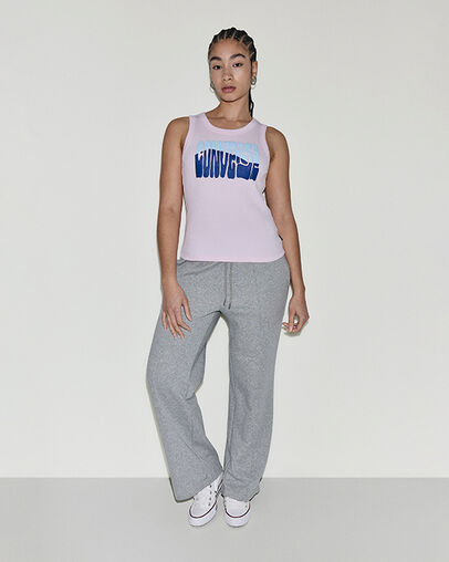 French Terry Front Seam Pants Vintage Grey Heather