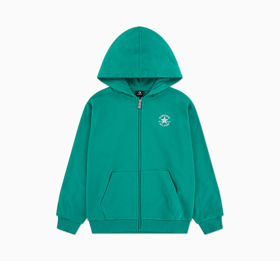 Chuck Taylor Patch Oversized Full-Zip Hoodie Lizard Breath Green