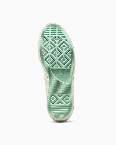 Chuck Taylor All Star Lift Matte Satin Sticky Aloe Green/Egret/Egret, Outsole View