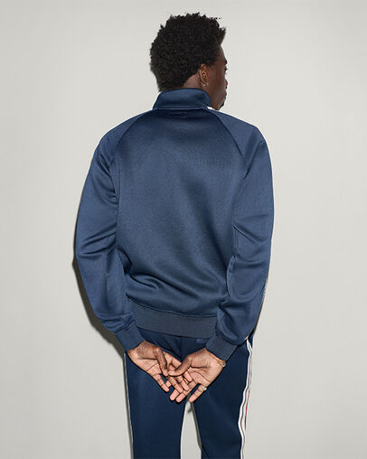 Chuck Taylor Patch Relaxed Zip-Up Jacket Converse Navy, Full Body View