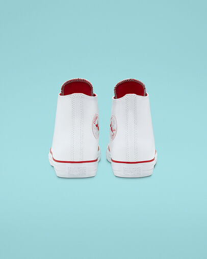 Seasonal Color Leather Chuck Taylor All Star White/Mouse/University Red