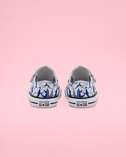 Shark Bite Easy On Chuck Taylor All Star Photon Dust/Rush Blue/White