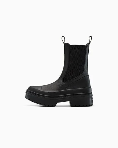 Chuck Taylor All Star Lugged Heel Chelsea Boot Black/Black/Black, Inner Side View