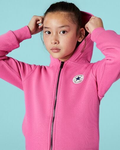 Fleece Chuck Patch Full-Zip Mod Pink