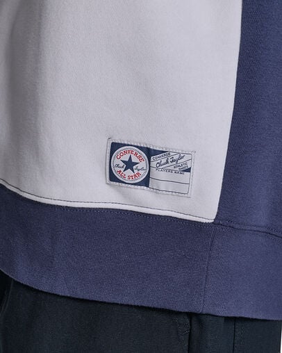 Retro Stripe Relaxed Quarter-Zip Sweatshirt Converse Navy Multi