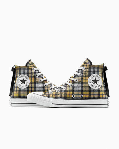 Chuck Taylor All Star Plaid Black/Yellow/White, Detail Angle View