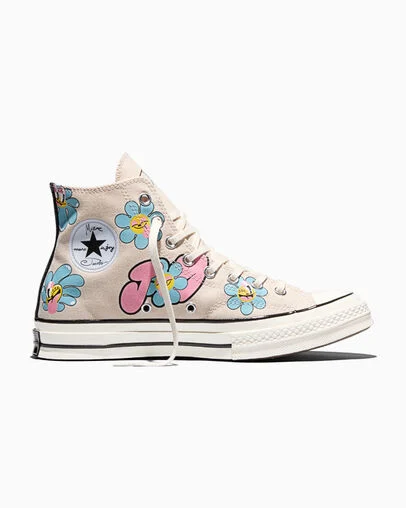 Hattie Stewart X Converse X Marc Jacobs Chuck 70 Natural Ivory/Sky Blue, Outer Side View