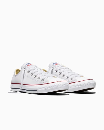 Chuck Taylor All Star Leather White, Top and Side View
