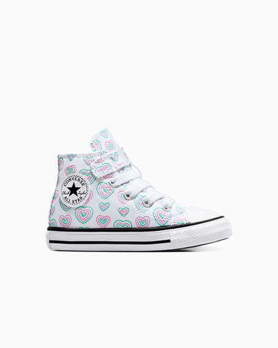 Chuck Taylor All Star Hearts Easy-On White/Oops Pink/White, Outer Side View