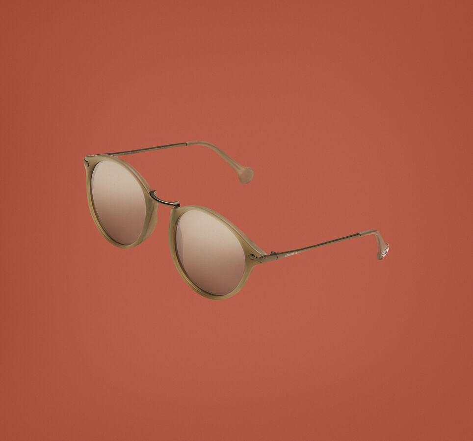 Classic Round Mirrored Sunglasses Grey/Silver