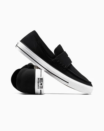 Chuck Taylor All Star Loafer Black/Black/White, Detail Angle View