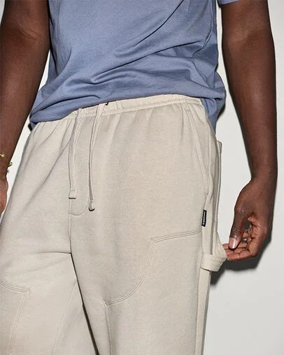 Double Knee Relaxed Sweatpants Papyrus