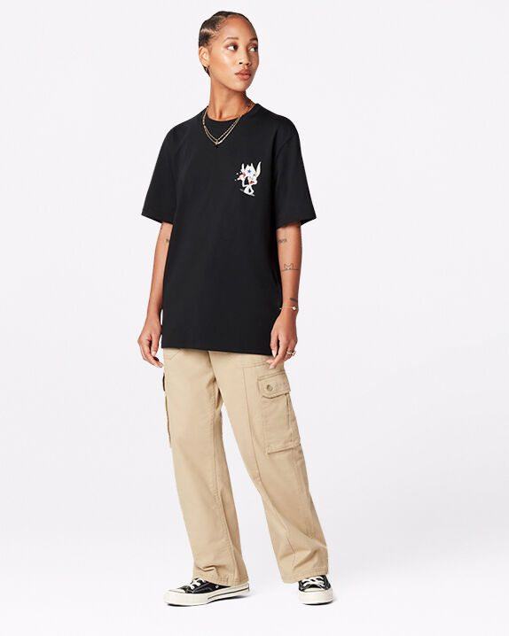 converse t shirt black