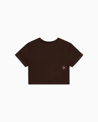 Black Joy Cropped Relaxed T-Shirt Fresh Brew, Back View