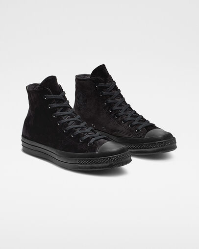 Chuck 70 Velvet High Top Black/Black/Black
