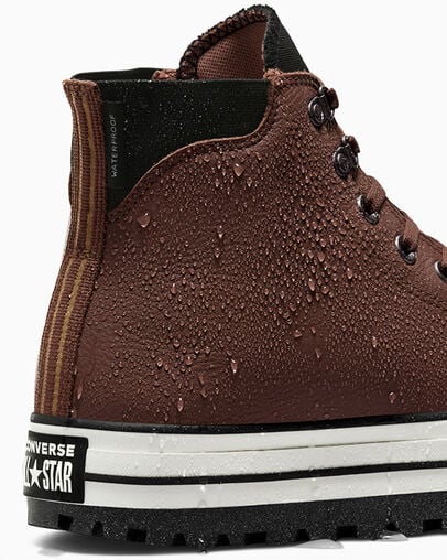 Chuck Taylor All Star City Trek Waterproof Boot Bear Nap Brown/Toadstool Tan/Black, Detail Angle View
