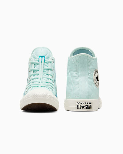 Chuck Taylor All Star Quilted Chance Of Rain Blue/Cocoon Blue, Heel View