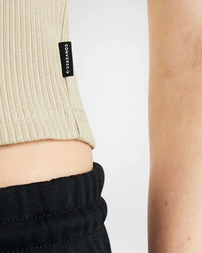 Ribbed Slim T-Shirt Pale Surplus, Detail View