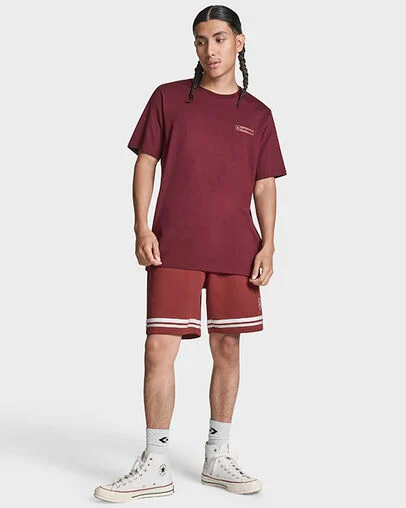 Star Logo T-Shirt Deep Bordeaux, Back View