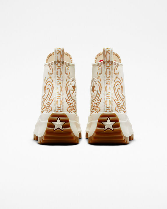 Run Star Hike Platform Western Embroidery Women's High Top Shoe