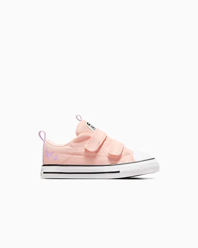 Chuck Taylor All Star Easy-On Butterflies Soft Peach/Grape Fizz/White, Outer Side View
