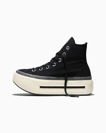 Chuck Taylor All Star Lift Double Stack Platform Jelly Black/Black/Egret, Inner Side View