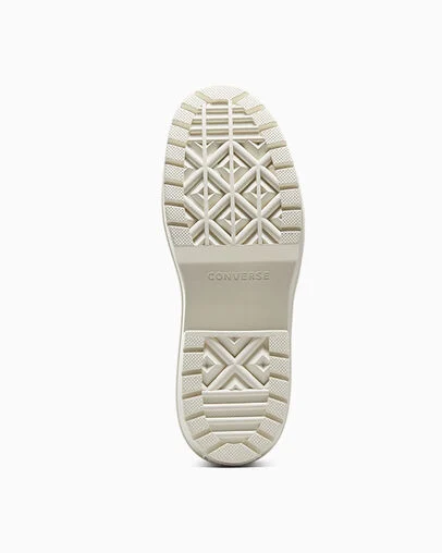 Chuck Taylor All Star Lugged Heel Mary Jane Platform Egret/Egret/Gold, Outsole View