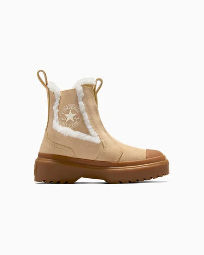 Chuck Taylor All Star Chelsea Lugged Suede Warm Quarry/Egret/Gum, Outer Side View