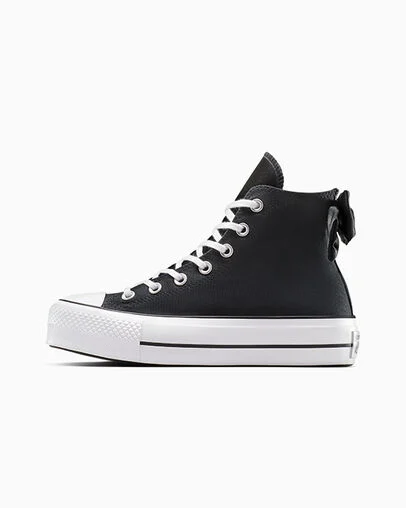 Chuck Taylor All Star Lift Platform Bows Black/White/Black, Inner Side View