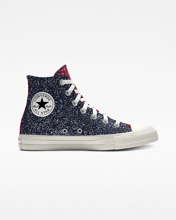 converse met glitter vlammen