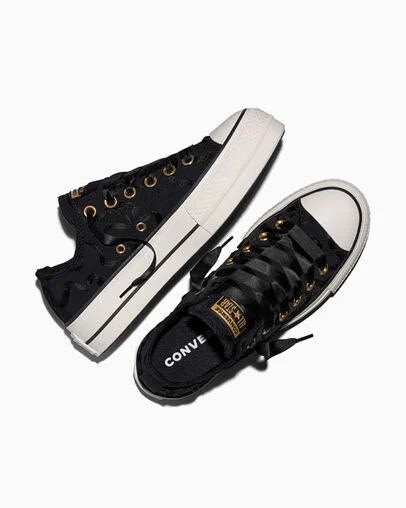 Chuck Taylor All Star Lift Platform Ribbon Black/Metallic Light Gold