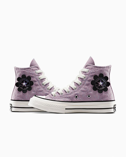 Chuck 70 Gradient Flowers Orchid Dust/Egret/Black, Detail Angle View