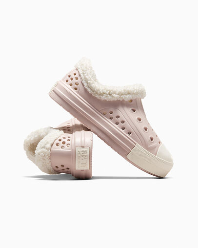 Chuck Taylor All Star Play Lite CX Sherpa Easy-On Flush Stone/Egret/Egret, Detail Angle View