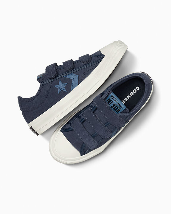 Star Player 76 Suede & Leather Easy-On Little Kids Low Top Shoe
