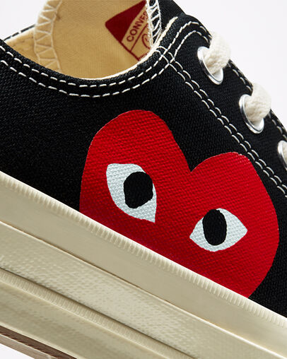 Converse x Comme des Gar&ccedil;ons PLAY Chuck 70 Black/White/High Risk Red
