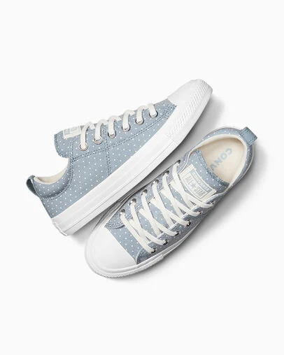Chuck Taylor All Star Madison Polka Dots Wet Stone/Vintage White/White, Angled View