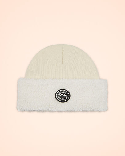 Sherpa Cuff Beanie Egret Sherpa