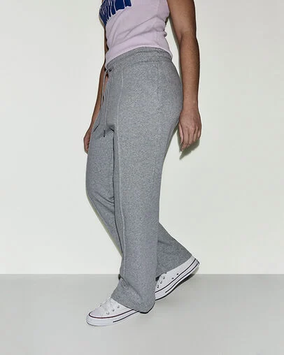 French Terry Front Seam Pants Vintage Grey Heather