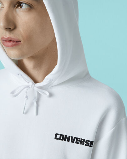 Mountain Moon Pullover Hoodie White