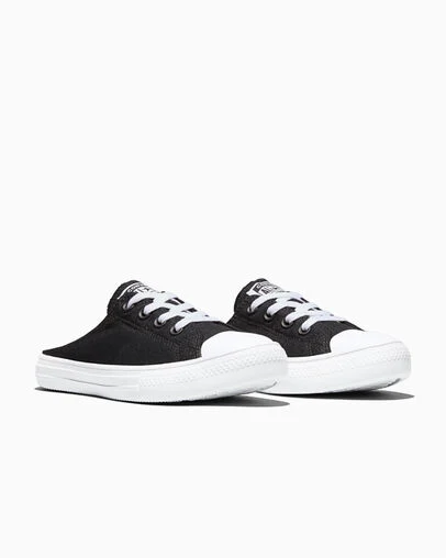 Converse Chuck Taylor All Star Mule Black/White/Black, Top and Side View