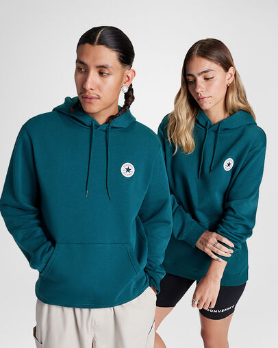 Converse Go-To Chuck Taylor Patch Pullover Hoodie Rubber Plant, Front View