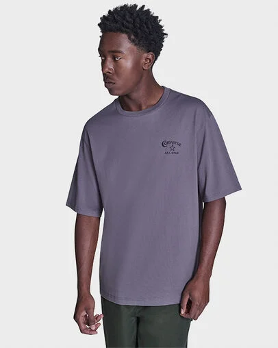 Heritage Wordmark Relaxed T-Shirt Darker Grey, Front View