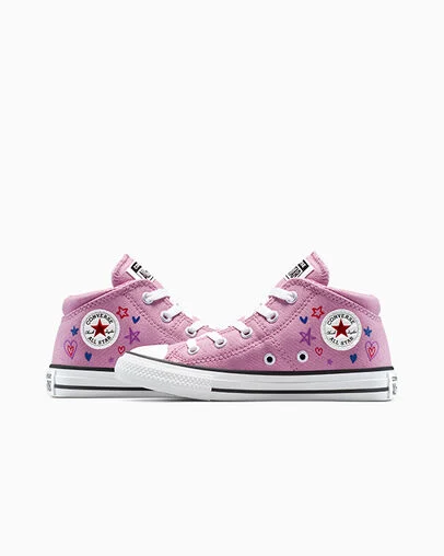 Chuck Taylor All Star Madison Easy-On Doodles Cliffside Rose/White/Black, Detail Angle View