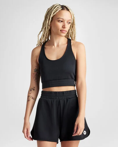 Chuck Taylor Mesh Bra Top Converse Black, Front View
