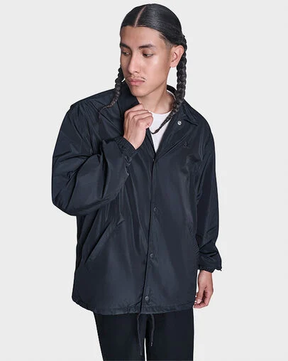 Andover Coach Jacket Black, Front View